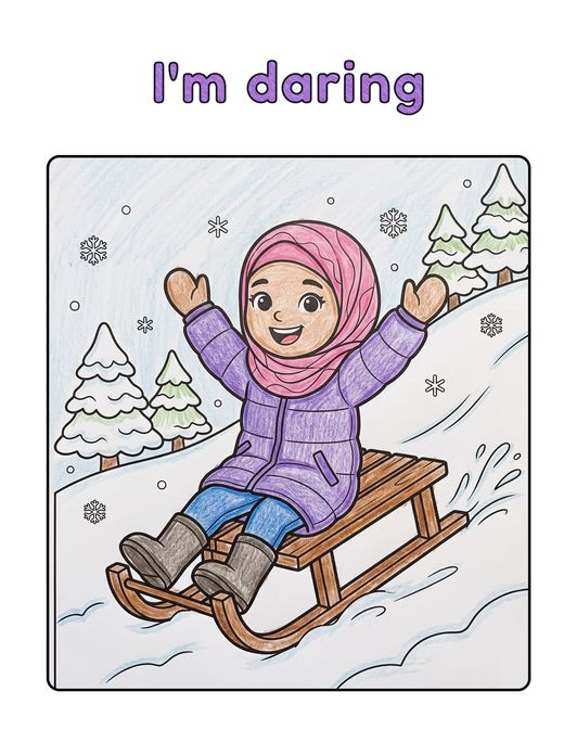 I’m daring, coloured in